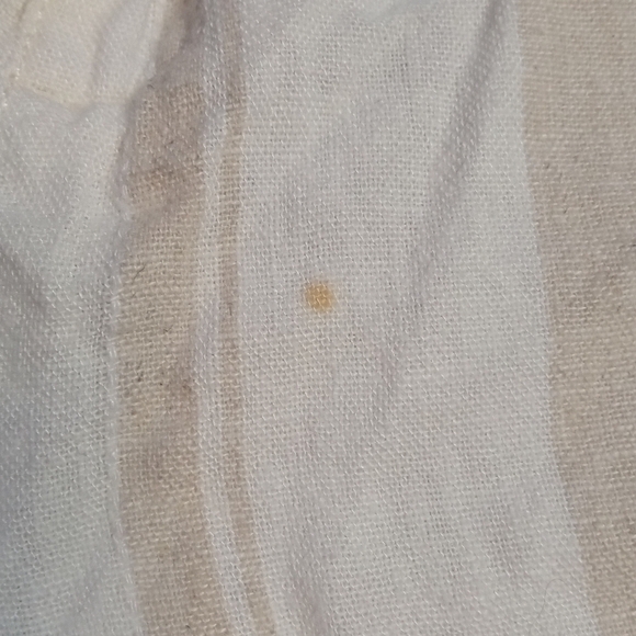 Madewell Paper Bag Tie Waist Linen Blend Subtle Stripe Shorts Tan Size Small - Picture 10 of 10